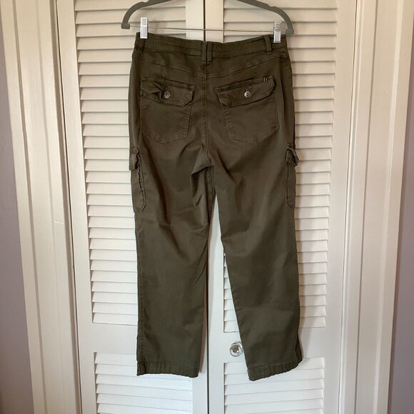 Kuhl women's cargo pants 4 green straight leg cropped - Picture 4 of 9